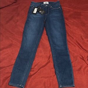 NWT PAIGE size 24 Blue Newbie Hoxton High Rise Ankle Skinny Jeans